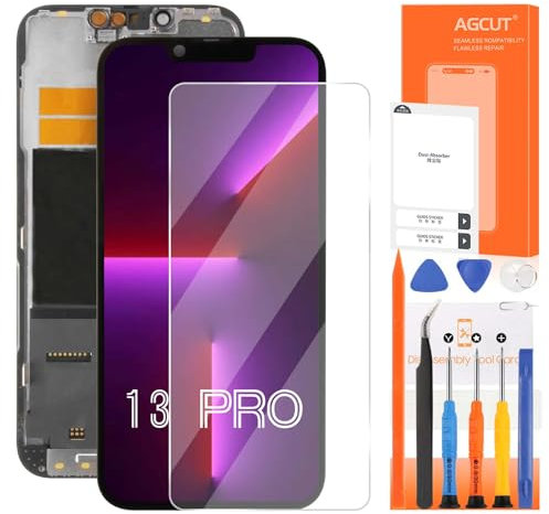 6,1 Zoll Incell LCD-Bildschirm für iPhone 13 PRO Display für iPhone 13 PRO A2483 A2636 A2638 A2639 A2640 LCD Ersatz Touchscreen Digitizer Assembly mit Reparatur Kits, Schwarz