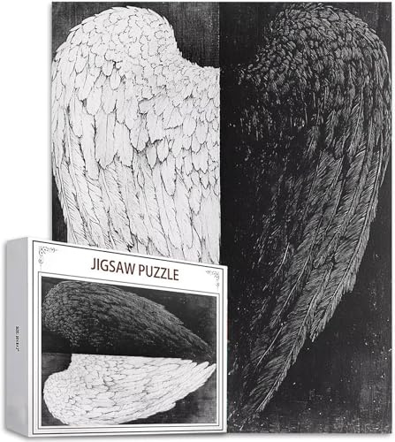 Puzzle Schwarz und Weiß Puzzle 5000 Teile, Holzpuzzle Erwachsene, Mehrfarbig Holzpuzzle, Klassische Puzzles Flügel Wooden Jigsaw für Erwachsene Und Kinder 14 Jahren, Home Wand Dekor, 156x105cm D-652