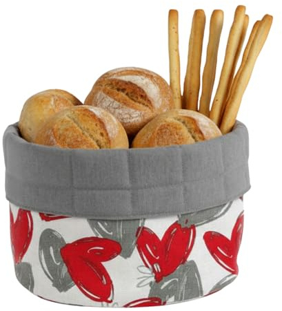 moorg Cestino Pane in Cotone, Porta Pane da Tavola - Cestini con Diverse Fantasie, Portapane da Tavola 19x19 cm