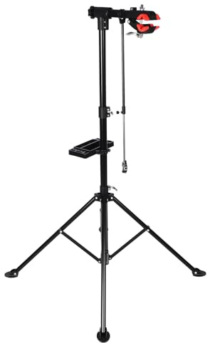 MccoMMon Supporto professionale per il montaggio della bicicletta, 50 kg, supporto per attrezzi, per e-bike, pieghevole, regolabile in altezza 108-190 cm
