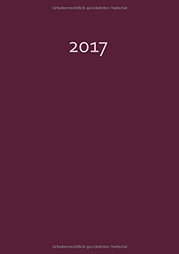 Kalender 2017 - Brombeere - Aubergine: DIN A5, 1 Woche auf 2 Seiten