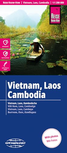 Reise Know-How Landkarte Vietnam, Laos, Kambodscha | Vietnam, Laos, Cambodia (1:1.200.000): reiß- und wasserfest (world mapping project)