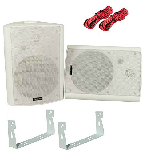 BASS FACE SPLBOX.3W coppia di casse bianche impermeabili interno esterno piscina barca gommone hotel ristorante pizzeria pub bar all'aperto 30,00 cm 300 watt rms 600 watt max a coppia
