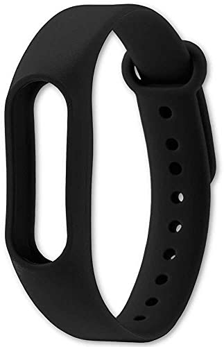 OcioDual Silikonband Kompatibel mit Xiaomi Mi Smart Band 2 Schwarz Silikonarmband Silikon Ersatzarmband Armband Ausziehbarer