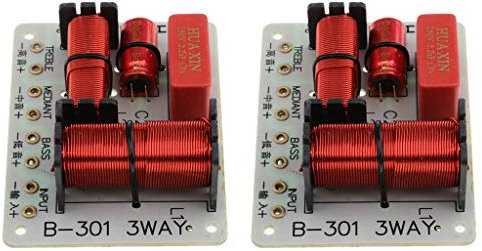 Baoblaze 2 Unids 150w Divisores de Frecuencia 3 Vías Módulo de Filtro de Cruce Altavoces Graves Repuestos