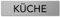 Interluxe Türschild KÜCHE aus Aluminium, selbstklebend, 200x50x3mm modernes Schild für Haus, Wohnung, Restaurant, Hotel, Krankenhaus, Praxis, Firma