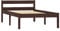 vidaXL Kiefernholz Massiv Bettgestell Holzbett Einzelbett Futonbett Massivholz Bett Bettrahmen Lattenrost Schlafzimmerbett 90x200cm Dunkelbraun