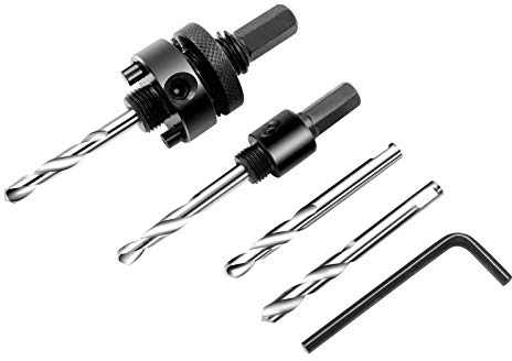 LAIWEI Lochsägen-Adapter-Set 5 Stück, Bohrer-Set, Bohrwerkzeug, kompatibel mit 14-360 mm Lochsägen