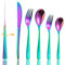Farbiges Besteckset (Regenbogenfarben)