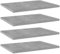vidaXL Panneaux de Bibliothèque 4 pcs, Étagère Murale Flottante, Plaque d’Étagère de Rangement Salon Intérieur, Gris Béton Bois d’Ingénierie