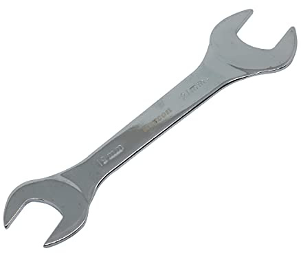 ExcInter Open Ended Spanner, 19mm & 21mm Double End Silver Wrench 3mm Ultra Thin Repairing Tool for Use Under Narrow Space Conditions(1 PCS)