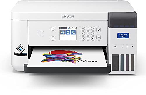 Epson SureColor SC-F100 A4 Textile Dye Sublimation Printer | Small Business/Start up for Creating Promotional Merchandise