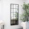 Melody Maison Extra Large Matt Black Window Mirror 59cm x 144cm for Hallway, Living Room, Bedroom, Garden