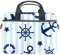 Ocean Anchor Compass Stripe Laptoptasche / Notebooktasche mit Griff für 34 - 36,8 cm (13,4 - 14,5 Zoll)