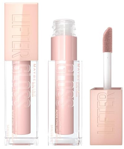 Maybelline New York Lifter Gloss, Plumping & Hydrating Lip Gloss with Hyaluronic Acid, Shade 002 Ice, Duo Bundle