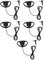 5PCS Mono Earpiece, 3.5mm Plug Headphones, D Shape Earpiece Wired One Ear Headphones Earpiece Headset for Two Way Radios Walkie Talkie