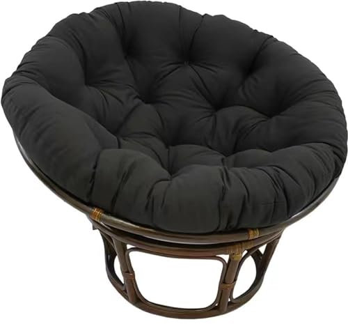 Sitzkissen für Gartenmöbel, Hängesessel, schwarz, rund, 160 x 160 cm dick, Sitzpolster für Rattanmöbel, Polsterung, Hängekorb, Sitzkissen