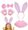 Misaakoeq -Party-Kostüm, buntes Osterhasen-Outfit, lustiges Halloween-Stirnband, Cosplay-Set für Geburtstagsfeiern