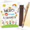 DPKOW Original Merci Cadeau Fin Année Scolaire, Merci Carte avec Enveloppe Stylo Remerciement Cadeau pour École Maternelle ATSEM Enseignant AESH Crèche Nounou Cadeau Merci de m'Aider à Grandir