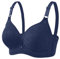 JOASDAO Soutien-gorge push-up pour femme sans armatures, confortable, respirant, sans fil, couverture complète, soutien-gorge de tous les jours, bleu marine, XXL