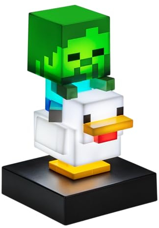 Paladone Chicken Jockey Icon Light, Officially Licensed Minecraft Product