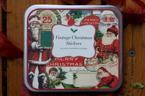 Vintage-Weihnachtsaufkleber.