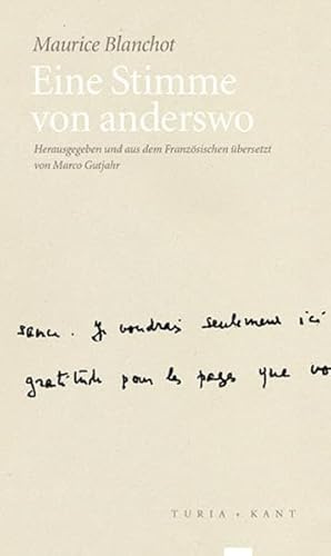 Eine Stimme von anderswo: Texte zu Louis-René des Forêts, René Char, Paul Celan und Michel Foucault (re.visionen, Band 5)