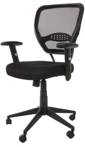 Mendler Profi-Bürostuhl Seattle, Chefsessel Drehstuhl, 150kg belastbar, Stoff/Textil - schwarz mit Armlehnen