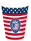 USA Party Cup XL, Blue red and white USA flag, Pack of 8