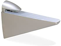 Emuca 4009225 Coppia di Reggimensola Modele Halcon per Mensole in Legno/Vetro/Cristallo di Spessore 8-40 mm, Verniciato Alluminio