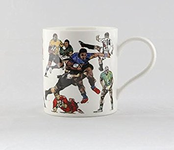 Julia Hook Design Rugby Sport Hobby Fine China Mug in Gift Box