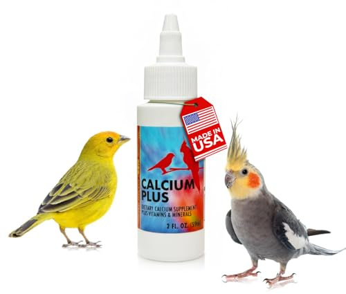 Morning Bird Calcium Plus Liquid for Birds – Calcium Supplement with Vitamins and Minerals for Strong Eggshells, Healthy Bones - Support Growth, Breeding, and Wellness for All Birds 2 Fl Oz