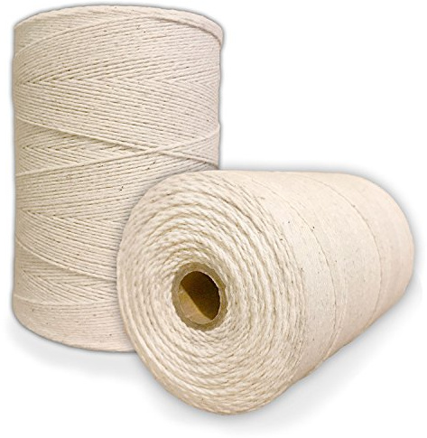 Durable Loom Warp Thread (Natural/Off White), One Spool, 8/4 Warp Yarn (800 Yards), Perfect for Weaving: Carpet, Tapestry, Rug, Blanket or Pattern - Warping Thread for Any Loom