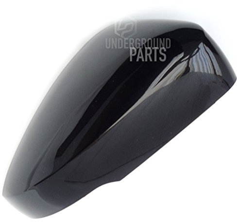 UNDERGROUND PARTS Metallic Black Door Wing Mirror Cover Cap Right Drivers Side for VW Polo 6R 2009-2017
