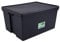 Wham Bam 100% Recycled Super Strong Impact Resistant Black Re-Usable Storage Boxes With Lids 150 Litre 79.5 x 60 x 39.5cm (1 Box)