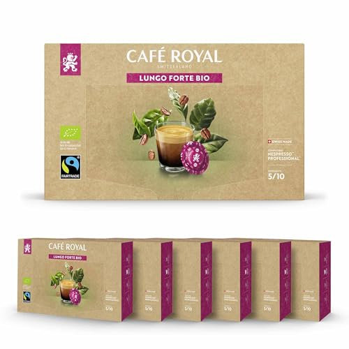 Café en Dosettes - Café Royal Pro | 6 x 50 - Compatibles avec les Machines à café Nespresso®* Professional - Saveur Lungo Forte BIO