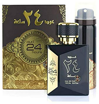 Oud 24 hours 100ml Al Zafaran Black Orchid Perfume EDP + Free Deo
