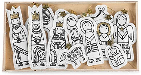 Baden - 1189235-11 Krippenfiguren zum Aufhängen, 5cm - 11cm