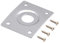 Holmer Guitar Jack Socket Plate Curved Recessed Rectangle Style Output Jack Plate Compatible with Les Paul LP Tele Style Electric Guitar or Bass Guitar Parts with Screws Chrome.