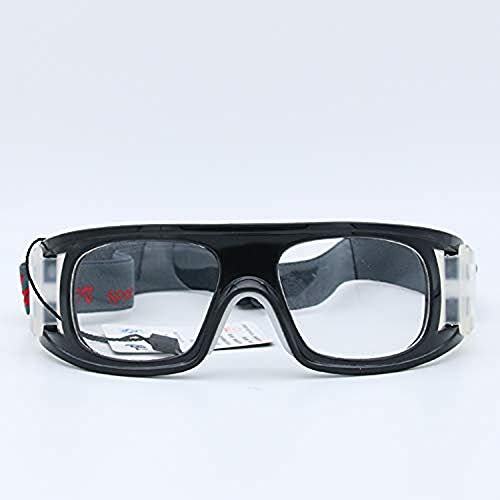 Riloer Gafas de entrenamiento de baloncesto resistentes a los impactos para deportes al aire libre, gafas protectoras de seguridad, color negro