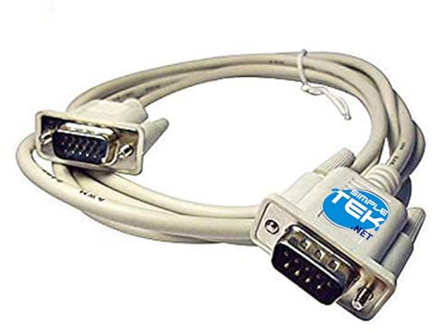 SIMPLETEK - Cable adaptador VGA Serial RS232 macho 1,8 m para ordenador e impresora | PC Serial Printer (reacondicionado)