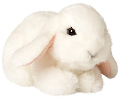 Uni-Toys - Widderkaninchen, liegend (weiß) - 18 cm (Länge) - Plüsch-Hase, Kaninchen - Plüschtier, Kuscheltier