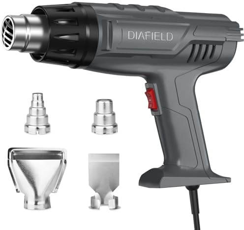 DIAFIELD 1850W Heat Gun with Dual Temperature Settings 572.0 °F & 1202 °F