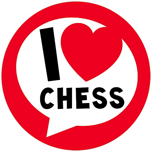 I Love Chess - Any Size (4in - 7.5in) Edible Cake Topper on Premium Icing