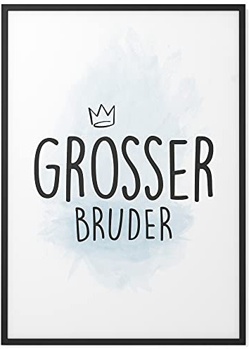 Papierschmiede® Kinderposter in A3, Wanddeko für Kinderzimmer oder Spielecke, Jungen, Wandbild Dekoration mit Sprüchen ohne Rahmen, Großer Bruder