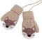 Bébé Gants Tricoté Hiver pour Enfant 1 à 4 ans Renard Moufles Epais Chaud avec Doublure Polaire Garçon Fille Gant d'hiver Chaud Moufles Ski Neige Gant avec Ficelle pour Enfant Cadeau de Noël
