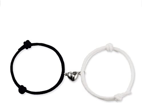 VGWON Magnetarmband für Pärchen, Geschenk für Ihn Sie Freund Freundin, 2 gegenseitig attraktive Liebe Charme Armbänder, Männer Frauen Schmuck Geschenk