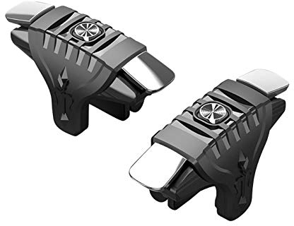 1 paire de manettes de jeu mobiles pour PUBG Mobile/Fortnitee Mobile/Call of Duty Mobile, manette de jeu mobile pour iPhone/Android, déclencheur de tir sensible et visée L1R1 Noir