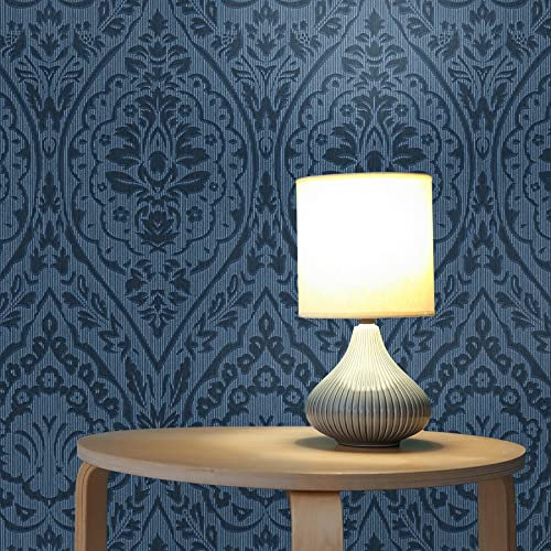 TADESSI Tapete Streifen Pierre M1-No.3856 | Vliestapete | Blau | Barocktapete | Gestreift