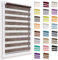 Doppelrollo ohne Bohren, 85x220cm Stoffgröße, Duo Rollo Klemmfix, Easyfix, lichtdurchlässig und verdunkelnd, Day&Night, Klemmrollo Sonnenschutzrollo Fensterrollo für Fenster & Türen